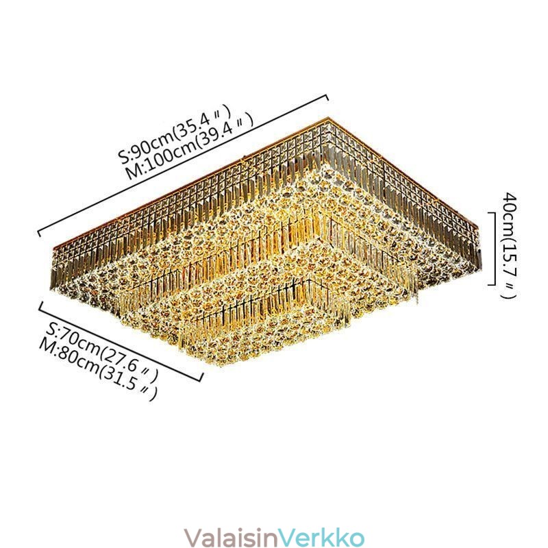 Moderni uppoasennus kolmikerroksinen kristallikruunu