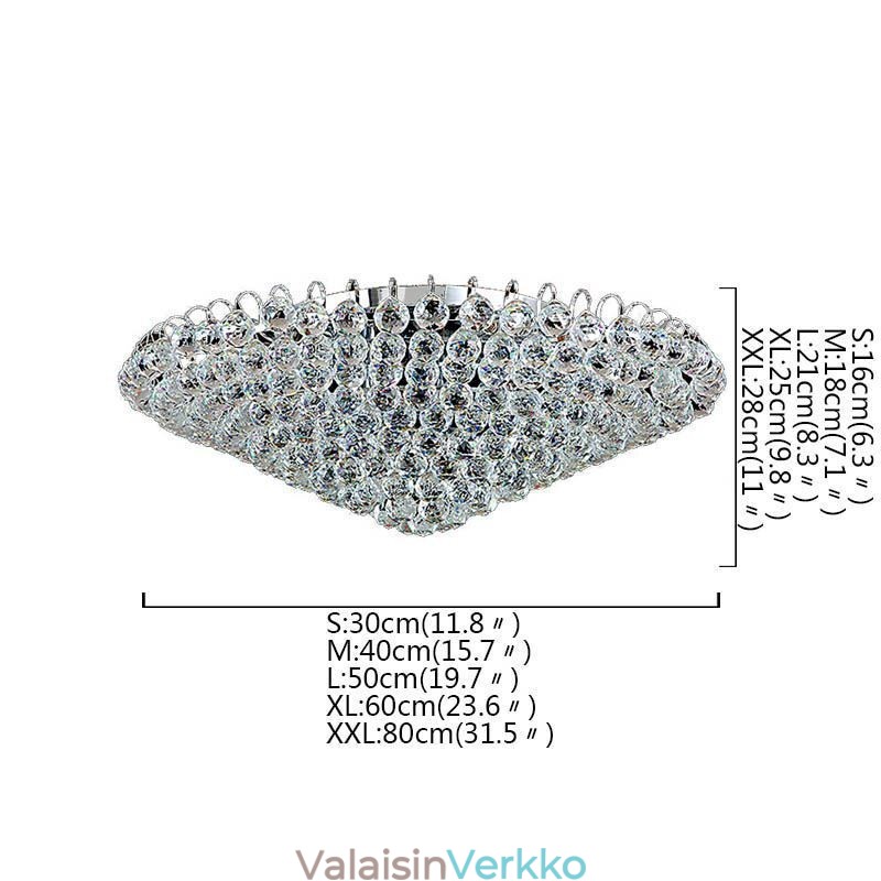 Eurooppalaistyylinen kristalli uppoasennus pyöreä muotoinen kattovalaisin
