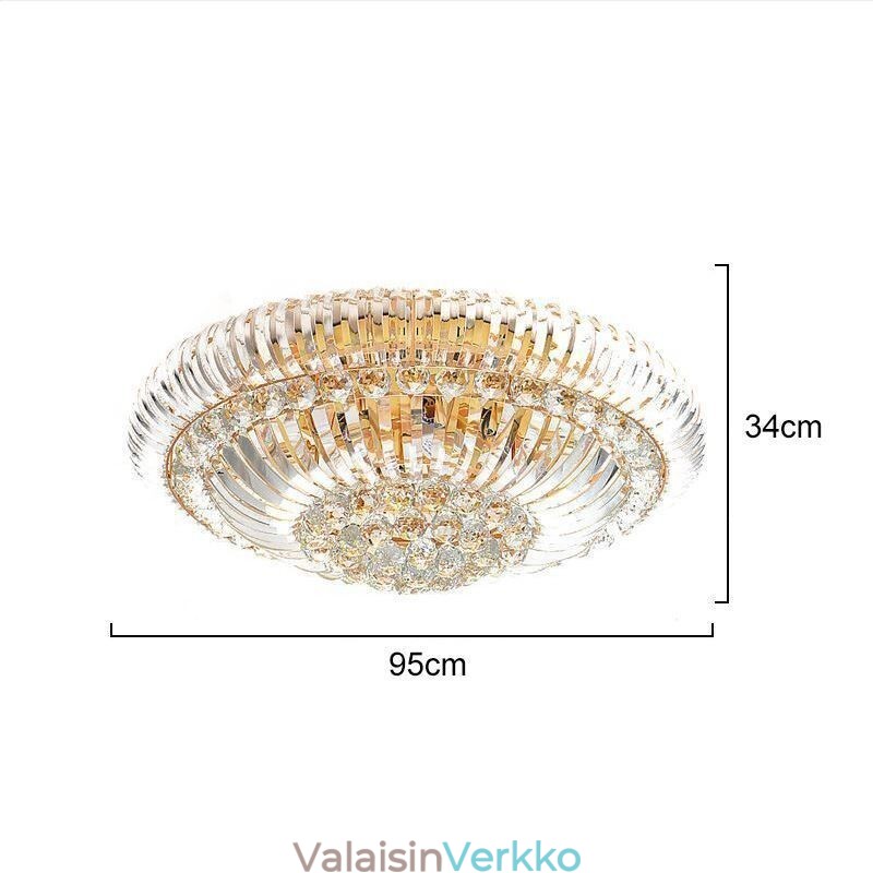 Moderni yksinkertainen uppoasennettava pyöreä kristallivalaistus