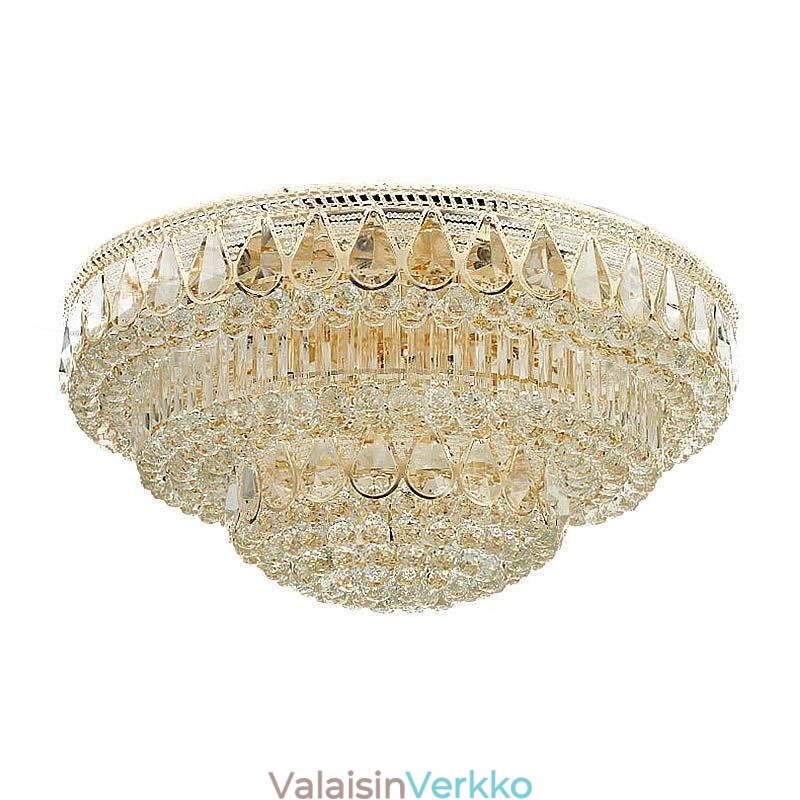 Ylellinen uppoasennettava kristallikattovalo pyöreä valo
