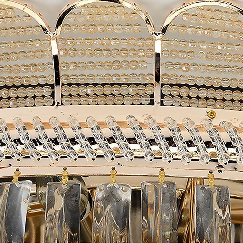 Ylellinen kristallikattovalaisin kultainen uppoasennettava pyöreä valaistus