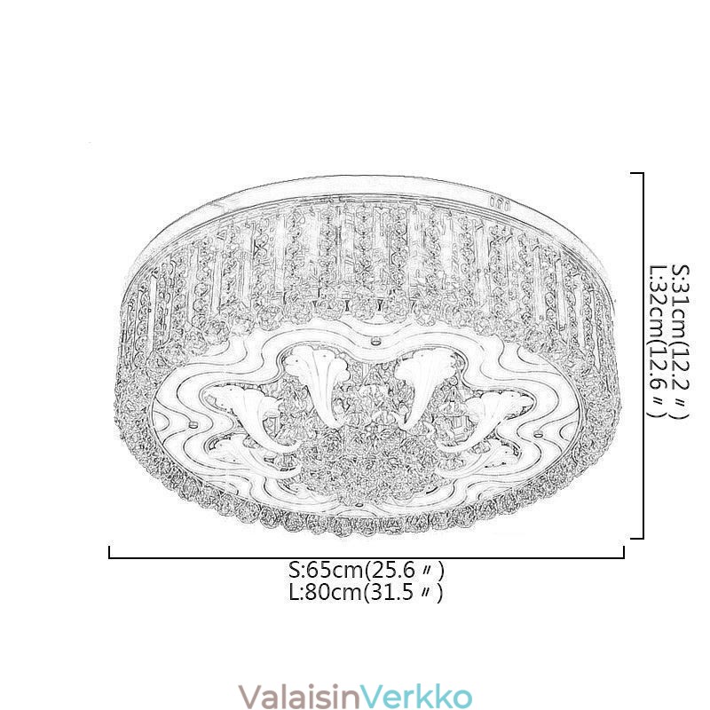 Graceful uppoasennettava kevyt kultainen kristalli kattovalaisin