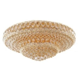 Ylellinen Crystal Ceiling Light eurooppalainen pyöreä uppoasennettava valaistus