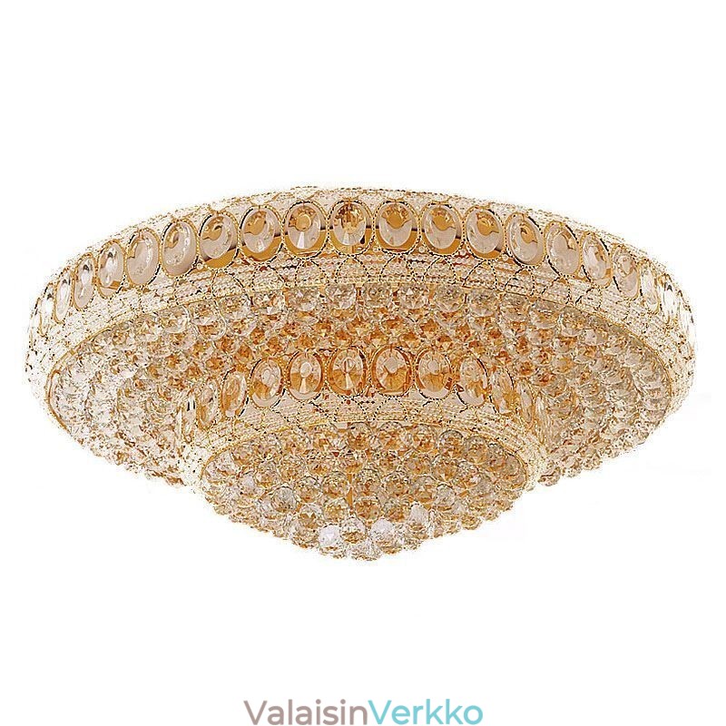 Ylellinen Crystal Ceiling Light eurooppalainen pyöreä uppoasennettava valaistus