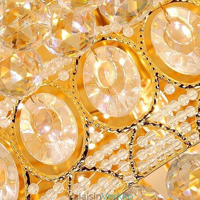Ylellinen Crystal Ceiling Light eurooppalainen pyöreä uppoasennettava valaistus