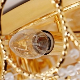 Ylellinen Crystal Ceiling Light eurooppalainen pyöreä uppoasennettava valaistus