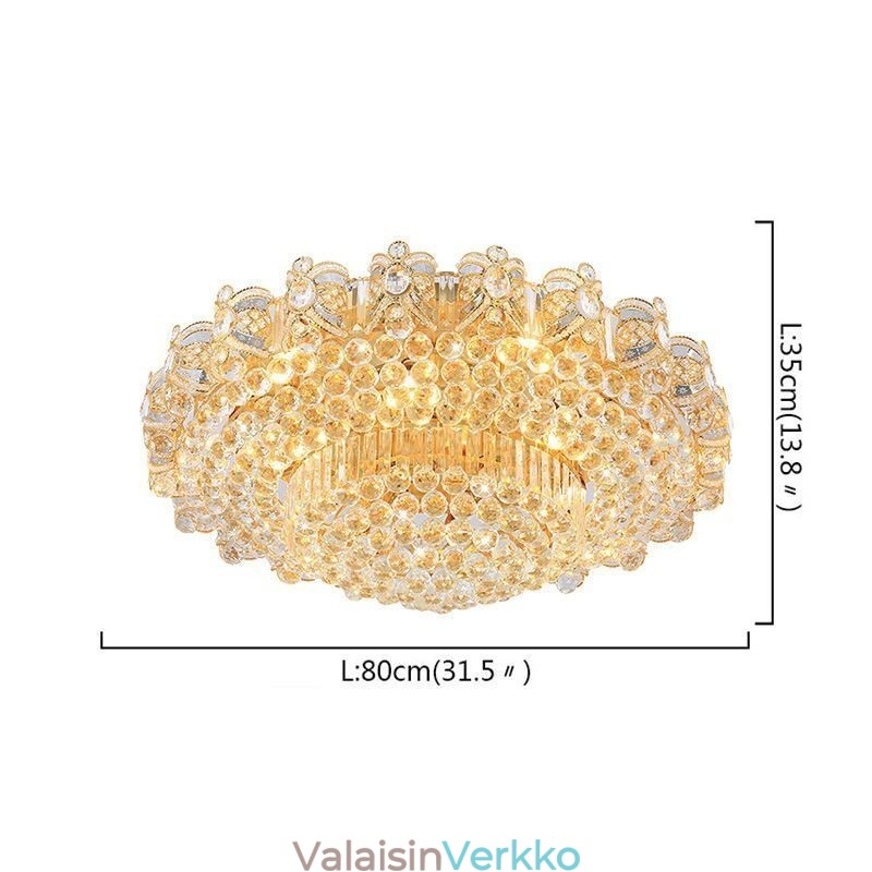 Eurooppalainen uppoasennettu kristallikatotovalo