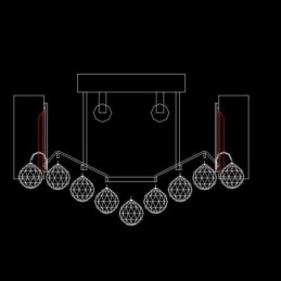 Eurooppalainen uppoasennettu kristallikatotovalo