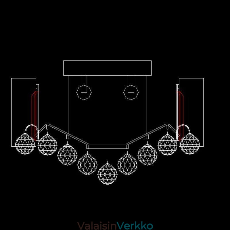 Eurooppalainen uppoasennettu kristallikatotovalo