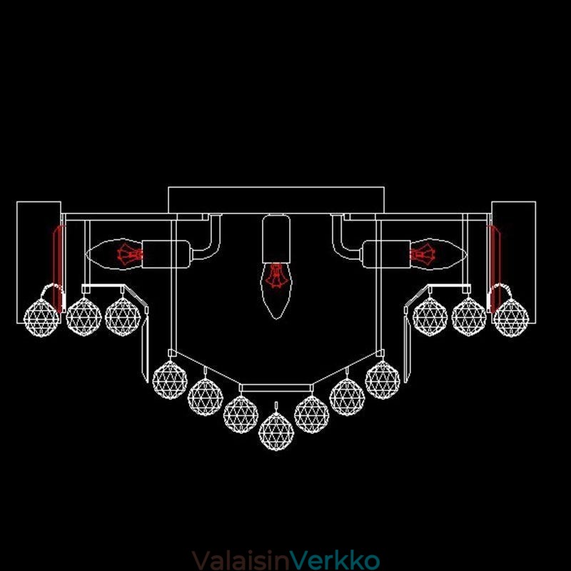 Eurooppalainen uppoasennettu kristallikatotovalo