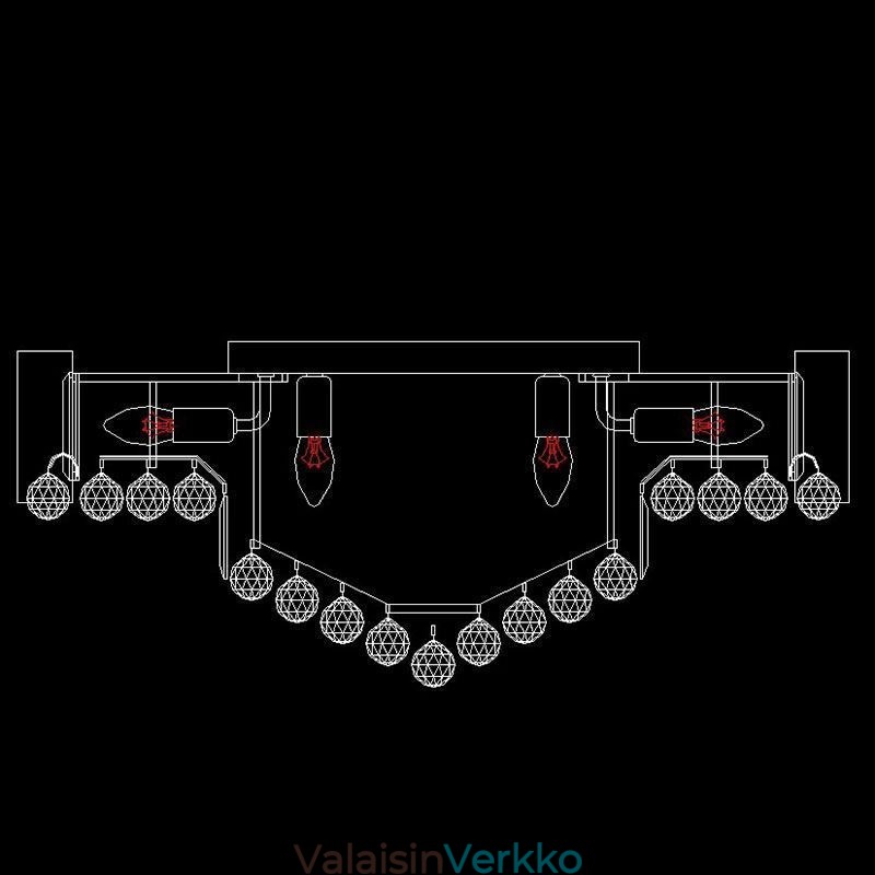 Eurooppalainen uppoasennettu kristallikatotovalo