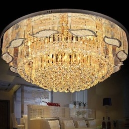 Crystal Ceiling Light Nykyaikainen yksinkertainen pyöreä upotettava valaisin