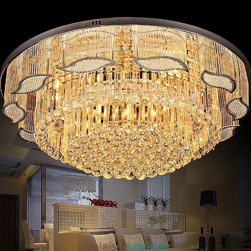 Crystal Ceiling Light Nykyaikainen yksinkertainen pyöreä upotettava valaisin