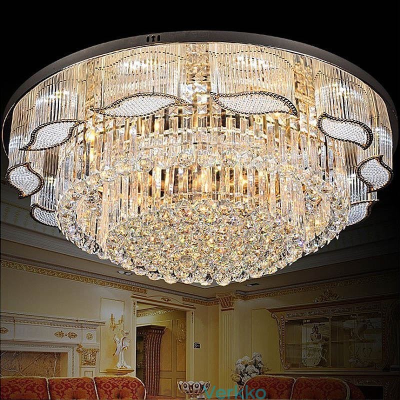 Crystal Ceiling Light Nykyaikainen yksinkertainen pyöreä upotettava valaisin