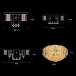 Crystal Ceiling Light Nykyaikainen yksinkertainen pyöreä upotettava valaisin