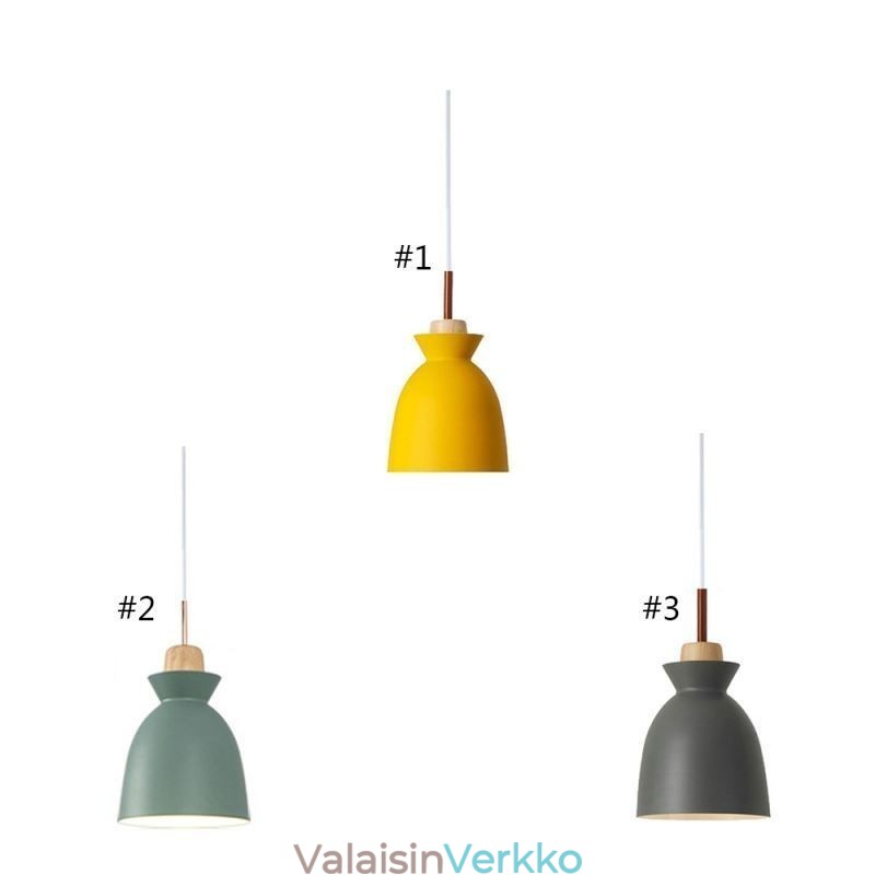 Nordic Simple Macaron riippuvalaisin Iron Arti Three Lights