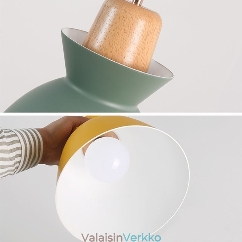 Nordic Simple Macaron riippuvalaisin Iron Arti Three Lights