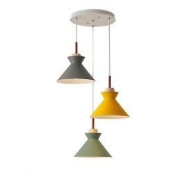 Pohjoismainen Macaron Island 3 valoriippuvalaisin Simple Iron Arti Three Lights