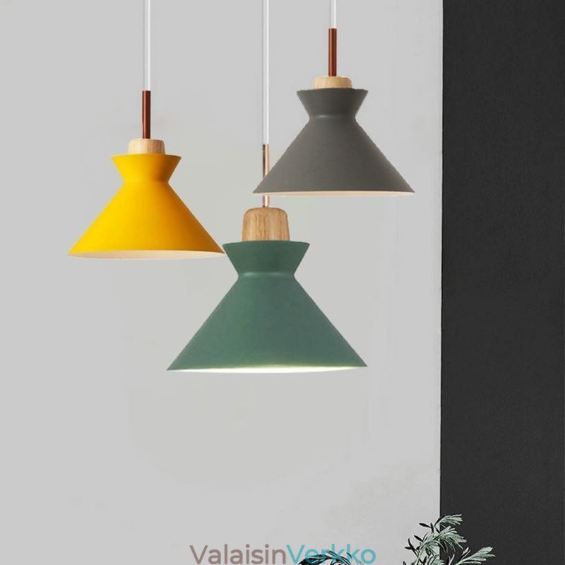 Pohjoismainen Macaron Island 3 valoriippuvalaisin Simple Iron Arti Three Lights