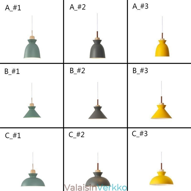 Macaron-riippuvalaisin Nordic Simple Iron Arti Three -valaisin