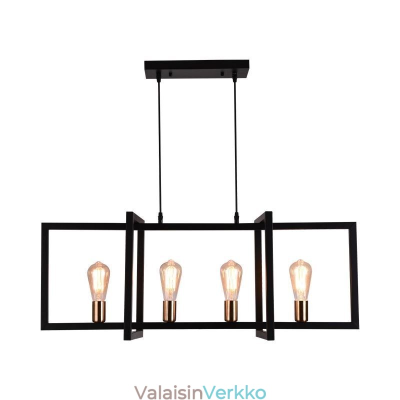 4 valoriippuva kevyt teollisuustyylinen valaistusrata