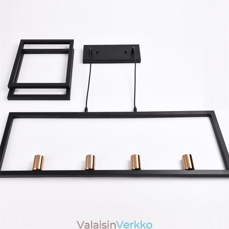 4 valoriippuva kevyt teollisuustyylinen valaistusrata