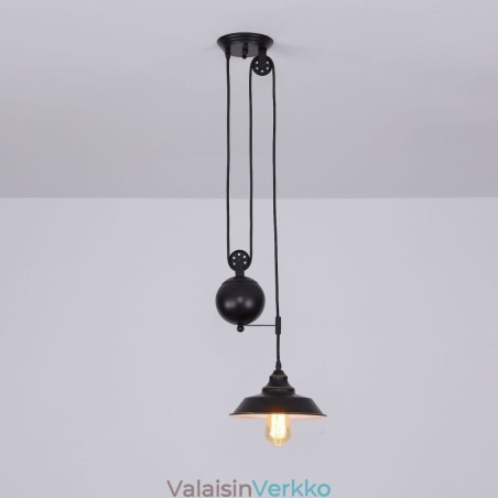 Teollinen maalaistalon hihnapyörä riippuvalaisin sisäänvedettävä rakenne, säädettävä korkeus Teollinen maalaistalon hihnapyörä riippuvalaisin sisäänvedettävä rakenne, säädettävä korkeus