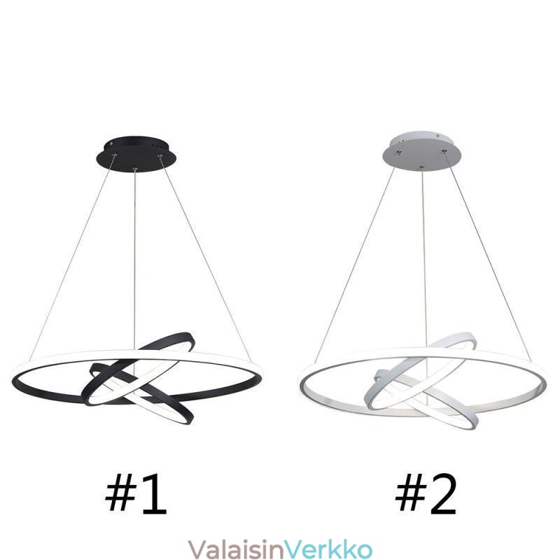 Moderni kattokruunu himmennettävä 3-renkainen riippuvalaistus