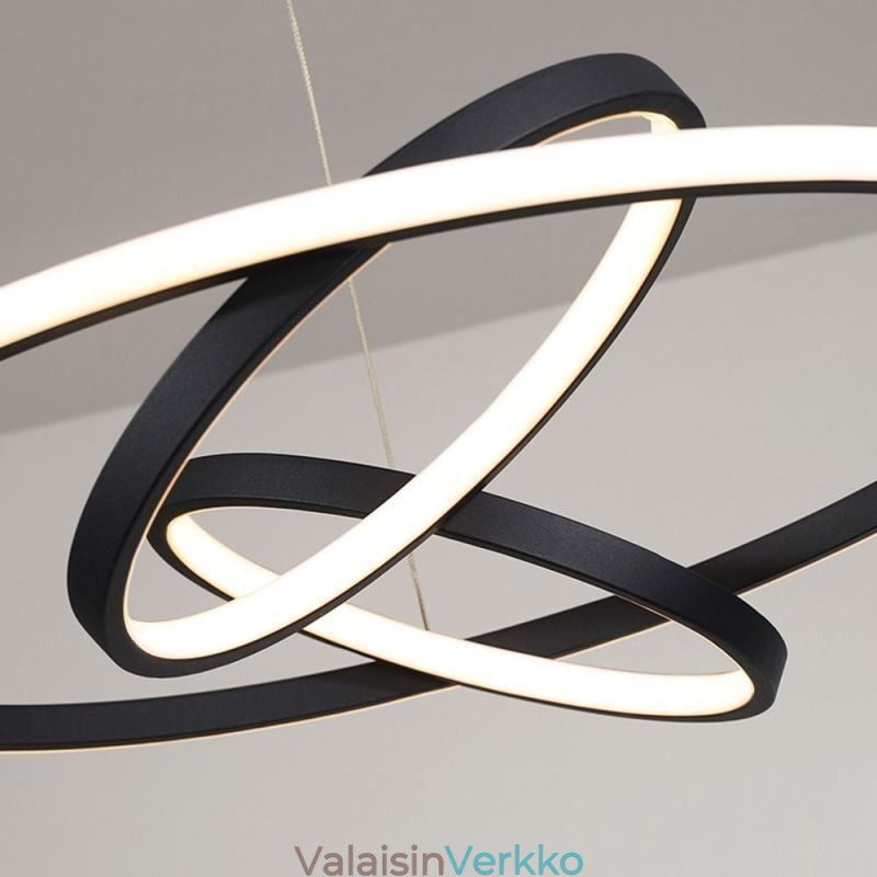 Moderni kattokruunu himmennettävä 3-renkainen riippuvalaistus