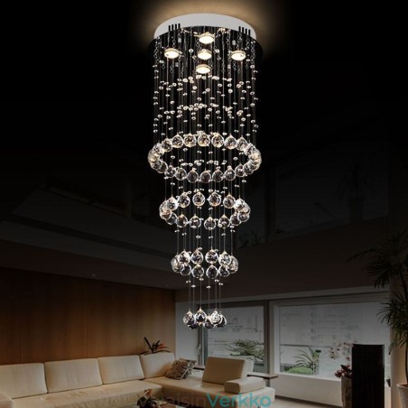 Crystal Chandelier Contemporary elegantti kattovalaisin Duplex Stair Crystal Chandelier Contemporary elegantti kattovalaisin Duplex Stair