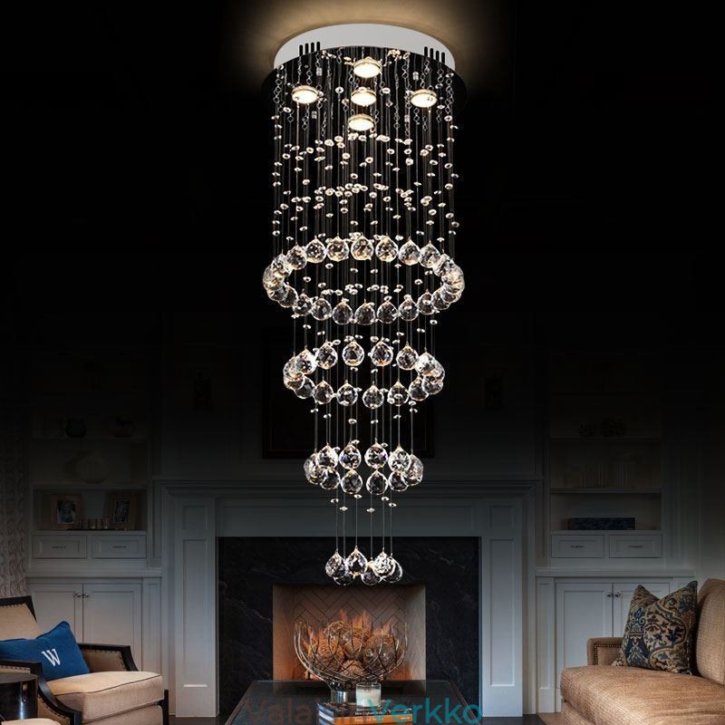 Crystal Chandelier Contemporary elegantti kattovalaisin Duplex Stair