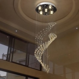 Tyylikäs kristallikruunu sadepisarakattovalot eteiseen