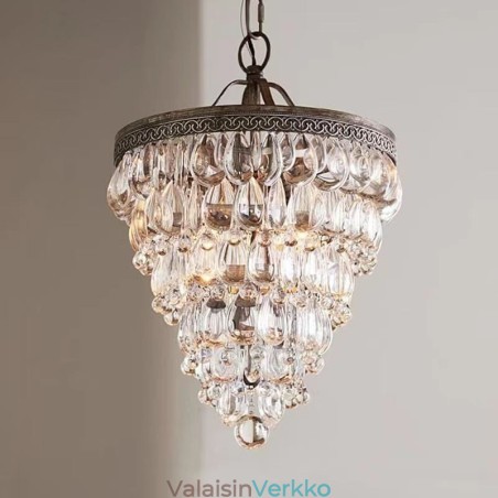 American Crystal Ceiling Light Country Retro Pyöreä riippuvalaisin American Crystal Ceiling Light Country Retro Pyöreä riippuvalaisin