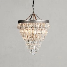 American Crystal Ceiling Light Country Retro Pyöreä riippuvalaisin