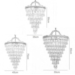 American Crystal Ceiling Light Country Retro Pyöreä riippuvalaisin
