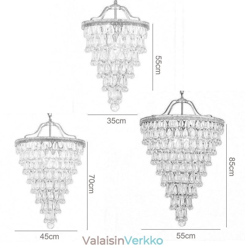 American Crystal Ceiling Light Country Retro Pyöreä riippuvalaisin