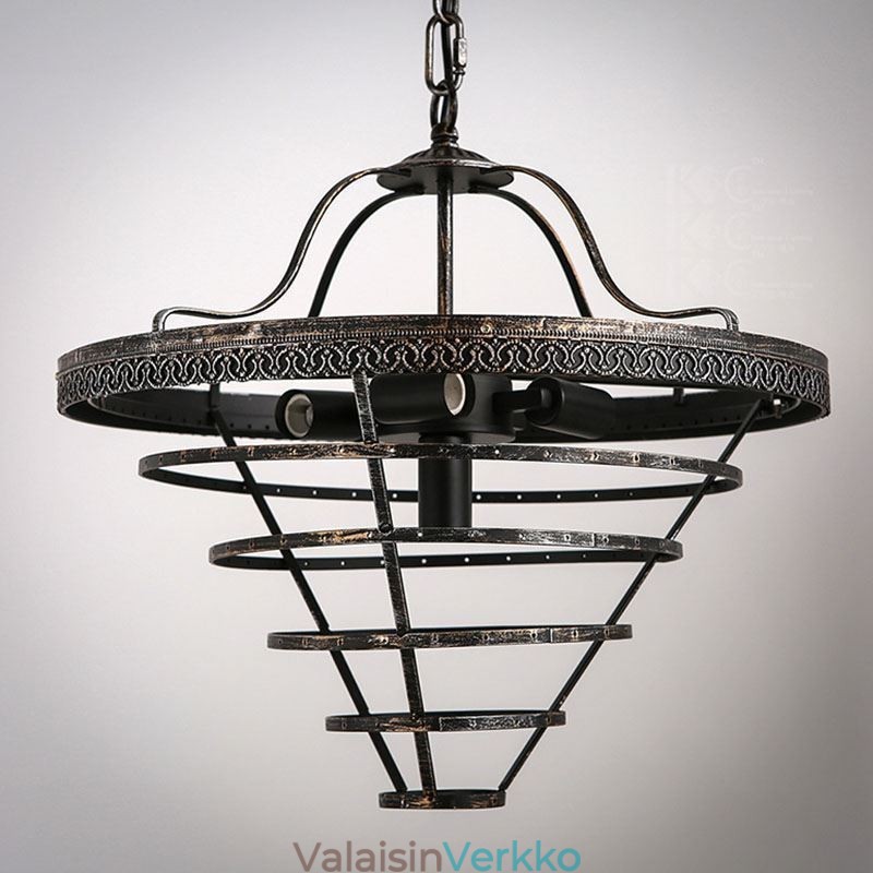 American Crystal Ceiling Light Country Retro Pyöreä riippuvalaisin