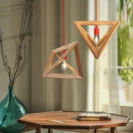 Nordic Wood Kattokruunu Cafe Vaatteet Luova Retro Koristeellinen Oak Kattokruunu