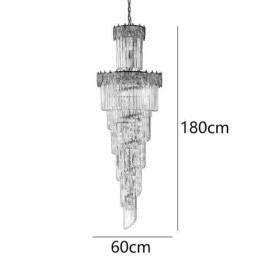 Kapeneva kristalliriippuvalaisin kaksipuolinen koristeellinen kattovalaisin