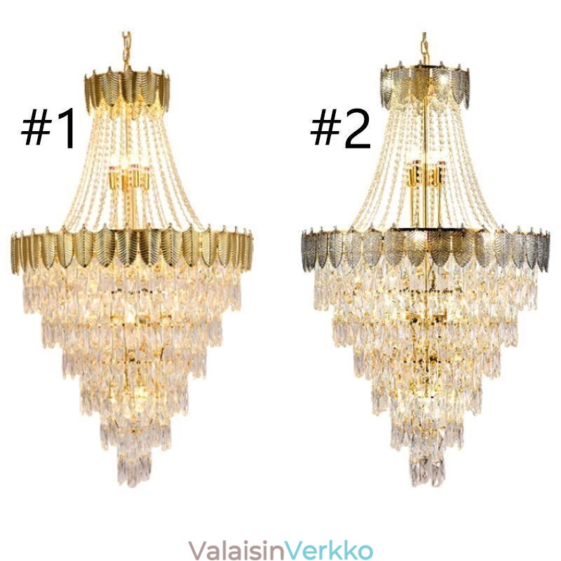 Kartiomainen kristalliriippuvalaisin Silmiä hivelevä kaksipuolinen koristeellinen kattovalaisin