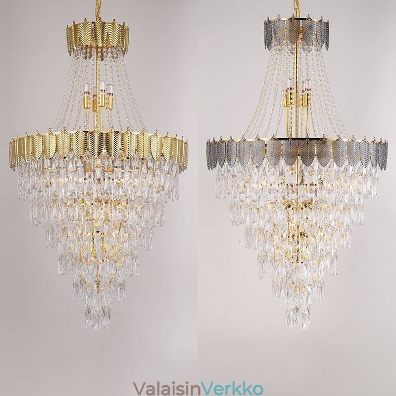 Kartiomainen kristalliriippuvalaisin Silmiä hivelevä kaksipuolinen koristeellinen kattovalaisin