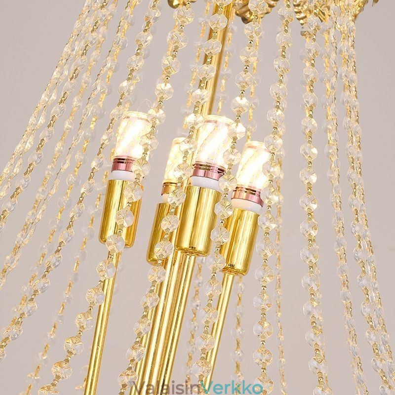 Kartiomainen kristalliriippuvalaisin Silmiä hivelevä kaksipuolinen koristeellinen kattovalaisin