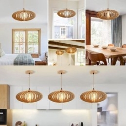 Hirsi Basswood kattovalaisin 17cm soikea puinen lampunvarjostin