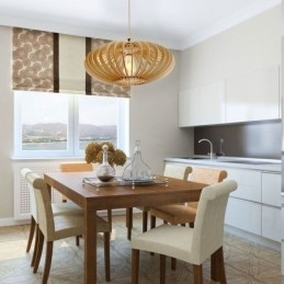 Hirsi Basswood kattovalaisin 17cm soikea puinen lampunvarjostin