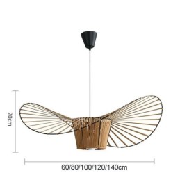 Riippuvalaisin Moderni Yksinkertainen Single Iron Art Hat Muotoinen Kattovalo