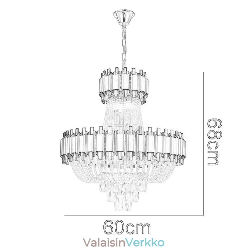 Crystal Pendant Light Gold Ylellinen koristeellinen kattovalaisin