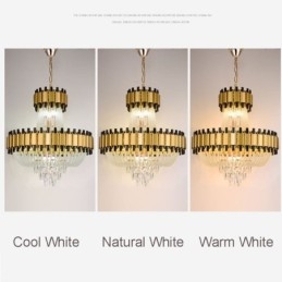 Crystal Pendant Light Gold Ylellinen koristeellinen kattovalaisin