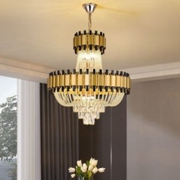 Crystal Pendant Light Gold Ylellinen koristeellinen kattovalaisin