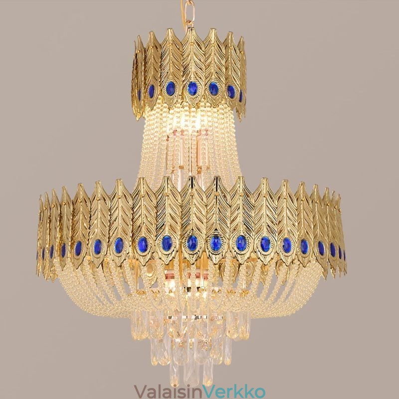 Kristalliriippuvalaisin Ylellinen koristeellinen kattovalaisin 60cm