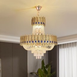Kristalliriippuvalaisin Ylellinen koristeellinen kattovalaisin 60cm